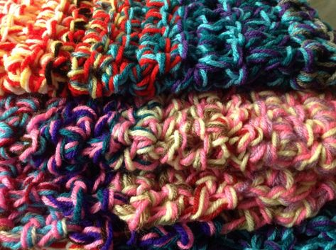 Crocheting With Multiple Strands Of Yarn, Crochet With Multiple Strands, Super Chunky Crochet Blanket, Scrap Afghan, Scrap Blanket, Sweater Blanket, Scrap Crochet, Yarn Scraps, Scrap Yarn Crochet