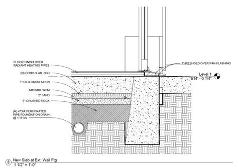 Installing a Concrete Slab the Right Way - GreenBuildingAdvisor Net Zero Homes, Water Cement Ratio, Rigid Insulation, Building Details, Section Drawing, Earth Sheltered, House Foundation, Semester 2, Net Zero