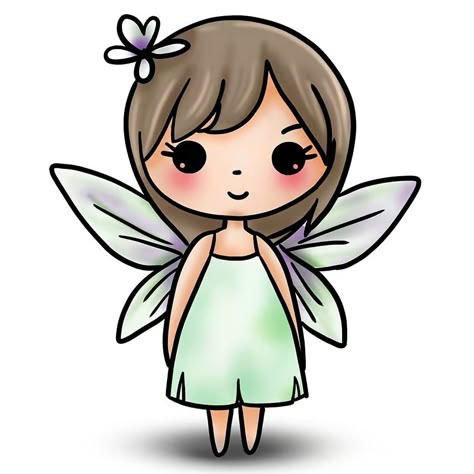 How to Draw a Fairy - 18 Steps to Create Your Own Fairy Cute Easy Fairy Drawings, Draw Fairy Easy, How To Draw A Fairy Step By Step, Fairy Doodles Easy, Fairy Easy Drawing, How To Draw A Fairy, Cute Fairy Drawings, Fairy Drawings Easy, Doodle Fairy