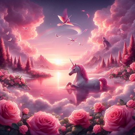 Pink Unicorn Wallpaper, Birds Photography Nature, Unicorn Artwork, Happy Unicorn, Unicorn Images, Magical Horses, Mythical Creatures Fantasy, Real Unicorn, Unicorn Pictures