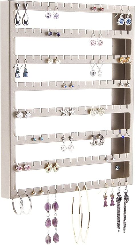 Earring Holder Wall, Display Closet, Stud Earring Organizer, Stud Earring Storage, Home Library Decor, Diy Earring Holder, Stud Earrings Holder, Wall Mount Jewelry Organizer, Jewelry Organizer Wall