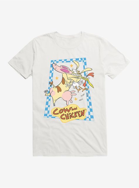 Cartoon Network Cow And Chicken Squeeze T-Shirt Cow And Chicken, Chicken Tshirts, Cartoon Shirts, Disney Plush, Zippered Sweater, Cardigan Sweater Dress, Cartoon Tv, Graphic Tee Shirts, New Arrival Dress