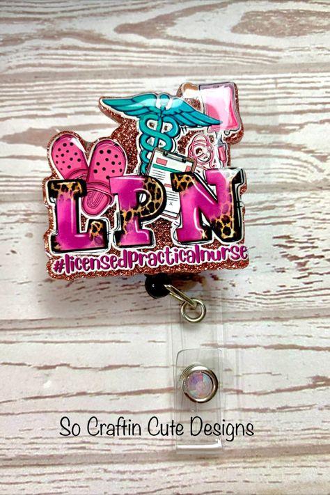 Lpn Badge Reel, Lpn Badge, Resin Badge Reel, Resin Badge, Licensed Practical Nurse, Practical Nursing, Work Uniform, Work Uniforms, Nurse Badge Reel