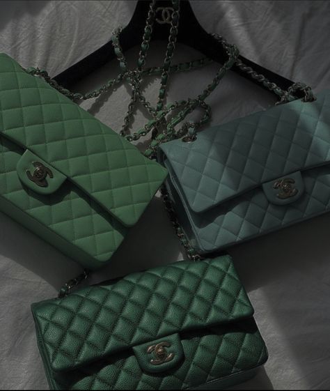 Green Chanel, Green Bag, Dark Green, Chanel, Green