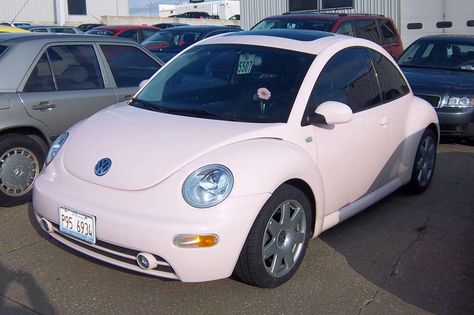 Pastel Convertible Car, Car Color Ideas, Pastel Car, Pink Volkswagen Beetle, Pink Beetle, Car Pink, Volkswagen Beetle Convertible, Bug Car, Pink Cars