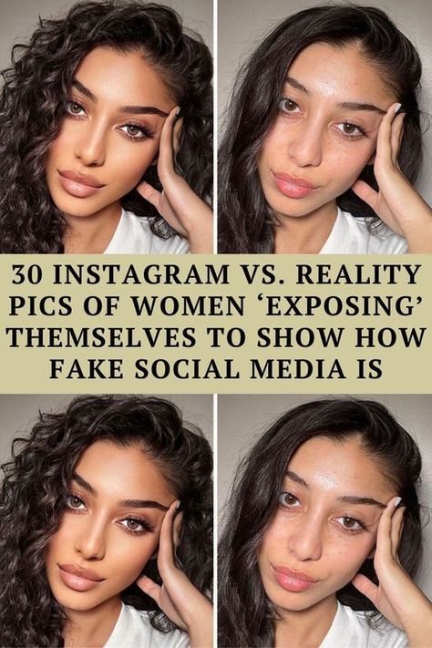 30 Instagram Vs. Reality Pics Of Women ‘Exposing’ Themselves To Show How Fake Social Media Is Fake Social Media, Art Nails Design, Instagram Vs Reality, Boy Tattoos, Design Nail, Beauty Standards, Art Nails, Instagram Editing, Body Image