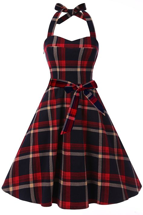 Topdress Women's Vintage Polka Audrey Dress 1950s Halter Retro Cocktail Dress at Amazon Women’s Clothing store: Retro Cocktail Dress, Spy Outfit, Sea Quotes, Cocktail Dress Red, Retro Cocktail, Audrey Dress, Rockabilly Outfits, Red Cocktail Dress, Pin Up Dresses