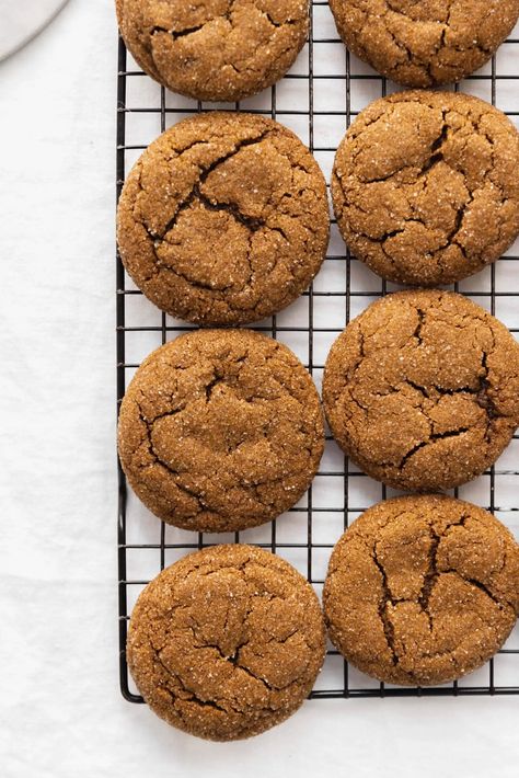 Chewy Ginger Snaps, Gingerbread Biscotti, Ginger People, Christmas Cookie Boxes, Soft Gingerbread, Chewy Gingerbread Cookies, Soft Gingerbread Cookies, Broma Bakery, Ginger Molasses Cookies