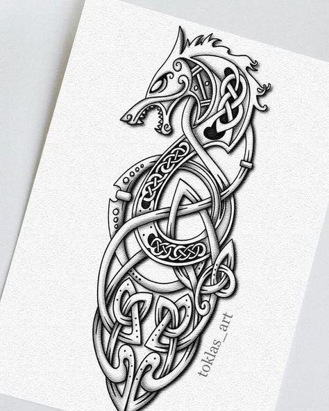 Nordic Design Tattoo, Odins Spear Tattoo Design, Tatouage Haida, Viking Dragon Tattoo, Celtic Wolf Tattoo, Viking Compass Tattoo, Celtic Sleeve Tattoos, Traditional Viking Tattoos, Tattoo Celtic