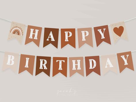 Whimsical rainbow banner featuring boho elements and vibrant#birthdayfontstyle #happybirthday #fontdesign #birthdaygreetings #celebrationstyle Boho Birthday Banner, Boho Banner, Boho Rainbow Birthday Party, Happy Birthday Banner Diy, Printable Banner Template, Rainbow Banner, Happy Birthday Font, Happy Birthday Banner Printable, Printable Birthday Banner