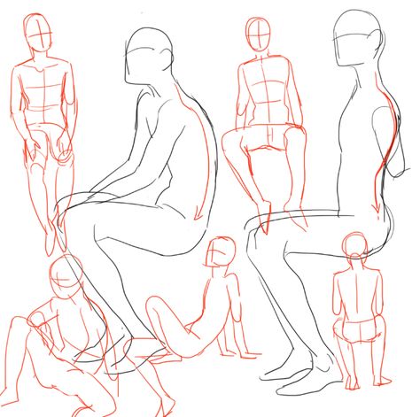 http://kelpls.tumblr.com/post/60370475359/someone-asked-about-sitting-poses-so-i-drew-a Drawing Of People, Lucian Freud, Sitting Poses, 캐릭터 ��드로잉, Poses References, Anatomy Drawing, Figure Drawing Reference, Body Drawing, Anatomy Reference