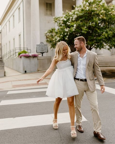 Anslee & Luke 🌸 - ain't they the cutest! There's nothing like a classic downtown session in huntsvegas. #engagementsession #alabamaweddingphotographer #weddingphotography #engagementinspo #engagementinspiration #2025bride #weddinginsporation Engagement Session | 2025 Bride | Huntsville Alabama | Wedding Photographer | Lindsey Marie Photography Rhode Island Engagement Photos, Island Engagement Photos, 2025 Bride, Alabama Wedding, Huntsville Alabama, Engagement Inspo, Alabama Weddings, Engagement Session Outfits, Engagement Inspiration