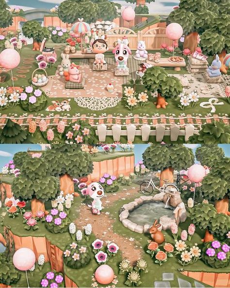 Cozy Gaming Aesthetic, Fairycore Flowers, Pink Nintendo Switch, Kawaii Island, Cottagecore Animals, Pastel Kawaii Aesthetic, Fairy Island, Pink Nintendo, Cottagecore Animal Crossing