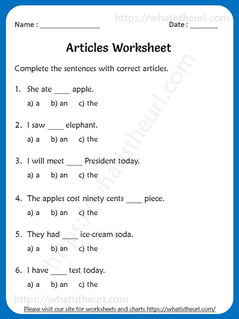 Articles Worksheets For 3rd Grade (a / an/the) Worksheet On Articles Grade 3, Worksheets For Class 2 English, Worksheet Of Articles For Class 2, Article Worksheet Grade 2, A An The Articles Worksheets For Grade 1, 3rd Class English Worksheet, Articles Worksheet Grade 2, English 3rd Grade Worksheets, Articles A An The