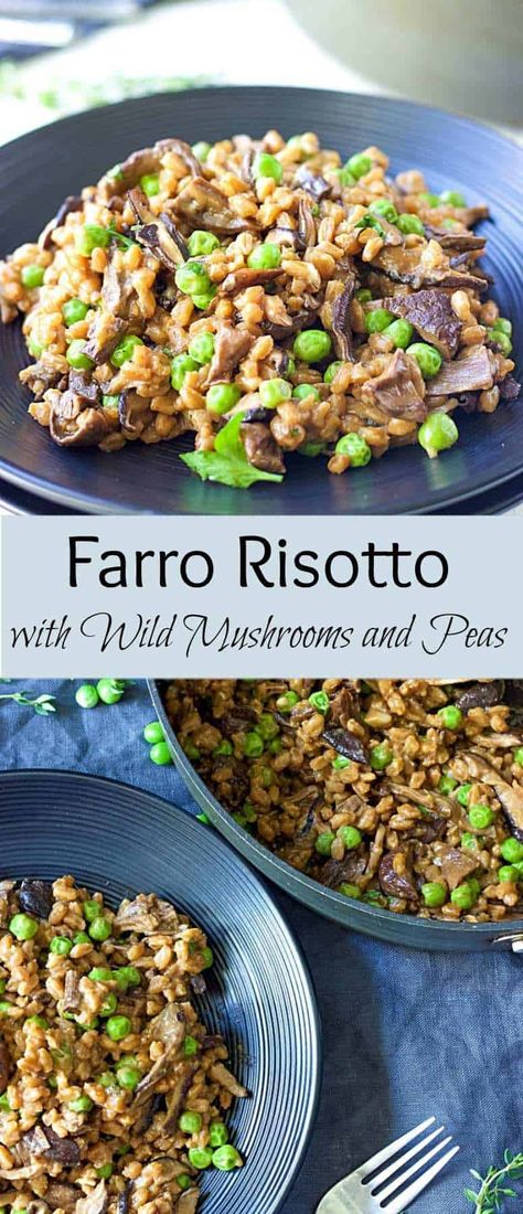 Farro Risotto, Farro Recipes, Lavender Macarons, Porcini Mushroom, Mushroom Risotto, Hearty Dinner, Risotto Recipes, Mediterranean Diet Recipes, Wild Mushrooms