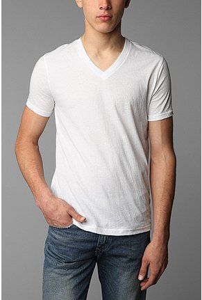 Why over-think the situation? V Neck Shirt, Perfect Shirt, Long Sleeve T Shirts, V Neck Tee, Shirt Men, Mens Tees, Mens Clothing Styles, White Undershirt, Long Sleeve T Shirt