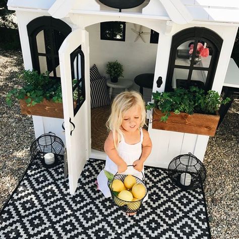 Costco Playhouse, Farmhouse Playhouse, Hawaii House, Diy Playhouse, Backyard Playhouse, Cubby House, Playhouse Outdoor, The Perfect Girl, Kids Playhouse