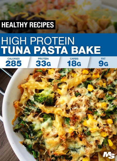 Tuna Bake Recipe, High Protein Tuna, Pasta Handmade, Bake Pasta, Tuna Bake, Workout Easy, Tuna Pasta Bake, Tuna Recipe, Macro Nutrition