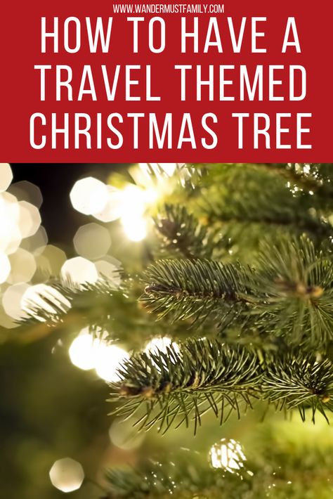 Travel Christmas Tree Topper, Travel Tree Christmas, Travel Themed Christmas Tree, Travel Christmas Tree, Diy Travel Decor, Christmas Travel Destinations, Themed Christmas Tree, Travel Ornament, Travel Christmas