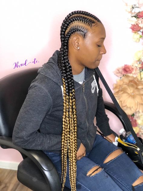 Ig @ibraid_etc Ombre Stitch Braids, Ombre Coi Leray Braids, Long Ombre Braids, Purple Ombré Braids, Large Ombre Box Braids, Best Teeth Whitening Kit, Stitch Braids, Marley Hair, Best Teeth Whitening