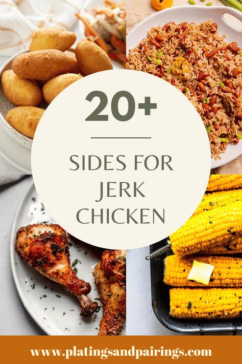 Caribbean Jerk Chicken Sides, Sides With Jerk Chicken, What To Serve With Jerk Chicken, Side Dishes For Jerk Chicken, Jerk Chicken Sides Dishes, Sides For Jerk Chicken, Jerk Chicken Sides, Jerk Chicken Dinner, Jerk Chicken Breast