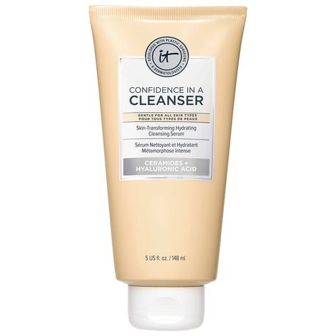 Confidence in a Cleanser Hydrating Facial Cleanser Serum - IT Cosmetics | Sephora Bleaching Your Skin, Hydrating Facial Cleanser, Hydrating Face Wash, Hydrating Facial, Facial Cleansers, Anti Aging Moisturizer, It Cosmetics, Hydrating Serum, Skin Cleanser Products