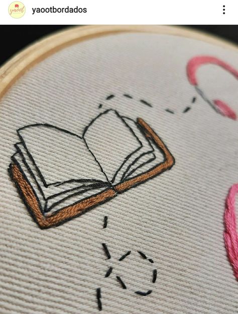 Open Book Embroidery, Embroidery Book Design, Book Embroidery Pattern, Embroidery Hoop Wall Art, Diy Embroidery Designs, Hand Embroidery Patterns Flowers, Diy Embroidery Patterns, Embroidery Book, Hand Embroidery Flowers