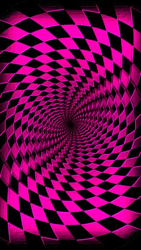 Vibey Backgrounds Trippy, Color Optical Illusions, Trippy Pink Background, Colorful Trippy Wallpaper, Live Trippy Wallpaper, Trippy Illusion Wallpaper, Illusion Wallpaper, Trippy Tunnel, Checker Wallpaper