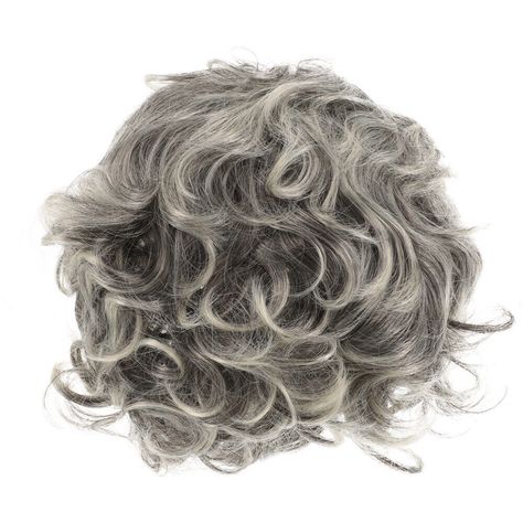 Bald Old Man Wig Sliver Short Curly Wigs Accessory Straight Granny Wig, Granny Costume, Long Bob Wig, Beard Party, White Wigs, Wig Inspiration, Color Tips, Grey Wig, Wig Styling