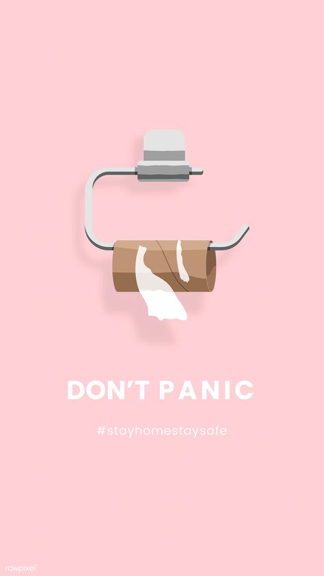 Don't panic mobile wallpaper vector | free image by rawpixel.com / Aew Toilet Paper Illustration, Event Promotion Ideas, Cleaning Illustration, Cute Instagram Story Ideas, Toilet Quotes, Roll Banner, Bathroom Posters, Social Templates, Office Poster