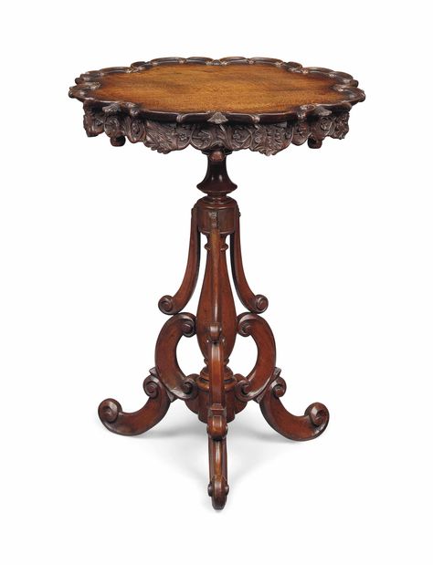 AN EARLY VICTORIAN OAK REVOLVING TRIPOD TABLE | MID-19TH CENTURY | tripod table, Furniture & Lighting | Christie's Old Victorian Furniture, 19th Century Furniture, Victorian Coffee Table, Victorian Furniture Antique, Victorian Side Table, Victorian Style Furniture, Victorian Table, Vintage Coffee Table, Tripod Table