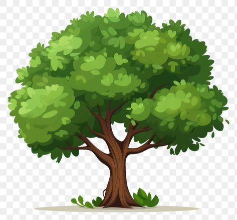 Cartoon Tree Png, Tree Cartoon Images, Leaves Cartoon, Cartoon Props, Flat Tree, Collage Png, Cartoon Tree, Sticker Collage, Tree Cartoon