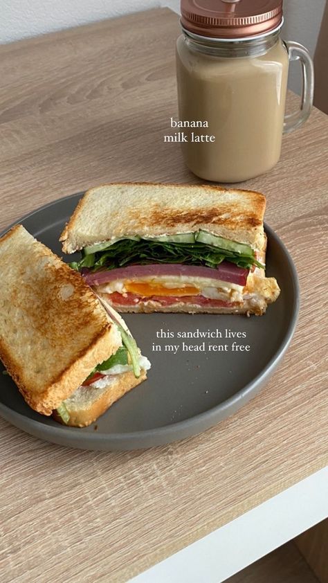 Keto Coffee Recipes, Aesthetic Bread, Drink Breakfast, Makanan Rendah Kalori, Healthy Breakfast Sandwich, Resep Smoothie, Bread Sandwich, Healthy Food Inspiration, Healthy Food Dishes