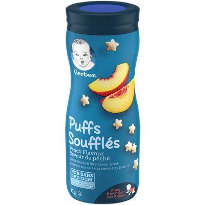 Gerber Puffs, Snacks Grocery, First Finger Foods, Baby Food Pouches, Baby Puffs, Mash Recipe, Baby Finger Foods, Baby Snacks, Feeding Toddlers