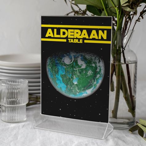 Star Wars Alderaan Wedding Table Number / Name Cards Download - Etsy Star Wars Alderaan, Alderaan Star Wars, Seating Arrangement Wedding, Star Wars Wedding, Card Table Wedding, Signing Table Wedding, Wedding Table Number, Seating Cards, Seating Chart Wedding