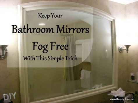 Mirror Hack, Mirror Cleaner, Mold In Bathroom, Shower Mirror, Shaving Mirror, Free Mirror, Bathroom Windows, Diy Mirror, Diy Life