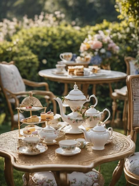 English Tea Time Aesthetic, Sweet 16 Tea Party, White Tea Party, Fragrance Aesthetic, French Chateau Homes, English Tea Time, Tea Party Recipes, Aesthetic Tea, Golden Tea