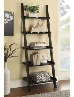 Shelf Nightstand Ideas, Leaning Ladder, Shelf Nightstand, Ladder Bookshelf, Cube Bookcase, Etagere Bookcase, Ladder Shelf, Space Furniture, Ladder Bookcase