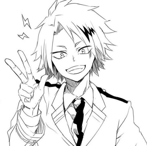 Denki Kaminari Manga, Human Pikachu, Kaminari Denki, Denki Kaminari, Hero Wallpaper, Dessin Adorable, Anime Character Drawing, Hero Academia Characters, My Hero Academia Manga