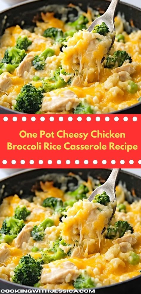 Searching for a quick and satisfying meal? This One Pot Cheesy Chicken Broccoli Rice Casserole is your go-to recipe. With its rich flavors and simple preparation, it's a winner for family dinners any night of the week. Cheesy Chicken Broccoli Rice Casserole, Cheesy Chicken Broccoli Rice, Ms Recipes, Cheesy Rice, Yummy Casserole Recipes, Chicken Broccoli Rice Casserole, Chicken Broccoli Rice, Broccoli Rice Casserole, Cheesy Chicken Broccoli