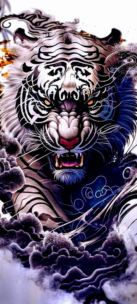 Gotik Tattoo, Art Tigre, Tiger Artwork, Image Spiderman, Tiger Tattoo Design, Tiger Wallpaper, Tiger Pictures, Animal Portraits Art, Big Cats Art