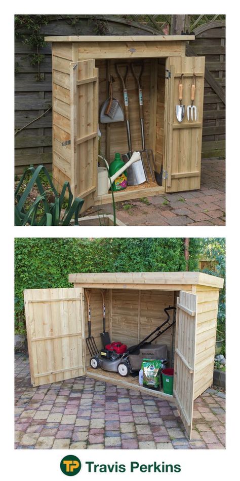 Small Garden Shed Ideas, Small Garden Storage, Small Garden Shed, Backyard Storage, Garden Tool Shed, Small Sheds, Garden Storage Shed, Garden Tool Storage, Backyard Sheds