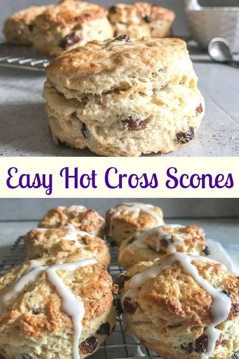 Breakfast Buffet Party, Snack Breads, Biscuits Breakfast, Easter Hot Cross Buns, Luscious Recipes, Superbowl Recipes, Cross Buns Recipe, Biscuit Ideas, English Recipes