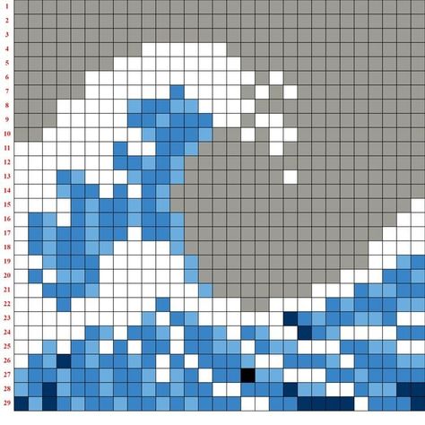 30 By 30 Pixel Art, 30 X 30 Pixel Art, Pixel Art With Grid, Pixel Art Templates Pattern, Pixel Embroidery, Pixel Art Painting, Animal Pixel Art, Pixel Art Crochet, Pixel Template