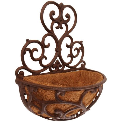 I've just found Cast Iron Hayrack Wall Planter. This lovely wall planter is ideal for showcasing plants in the home or garden.. £29.00 Hay Racks, Wrought Iron Decor, Plant Pot Decoration, Iron Accents, Classic Wall, Traditional Garden, Iron Furniture, Fruit Plants, Indoor Plant Pots