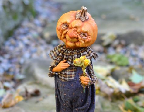 Pumpkin Head Art, Rucus Studio, Pumpkin Head Doll, Pumpkin People, Pumpkin Heads, Ledger Paper, Scott Smith, Vintage Halloween Images, What Is Halloween