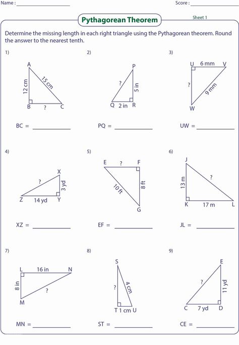 Pythagorean theorem Practice Worksheet Inspirational 48 Pythagorean theorem Worksheet with Answers [word Pdf] Maths Pythagoras Theorem, Theorem Of Pythagoras, Pitagoras Theorem, Pythagorean Theorem Activity, Pythagoras Theorem, Triangle Inequality, Pythagorean Theorem Worksheet, Angles Worksheet, Triangle Worksheet