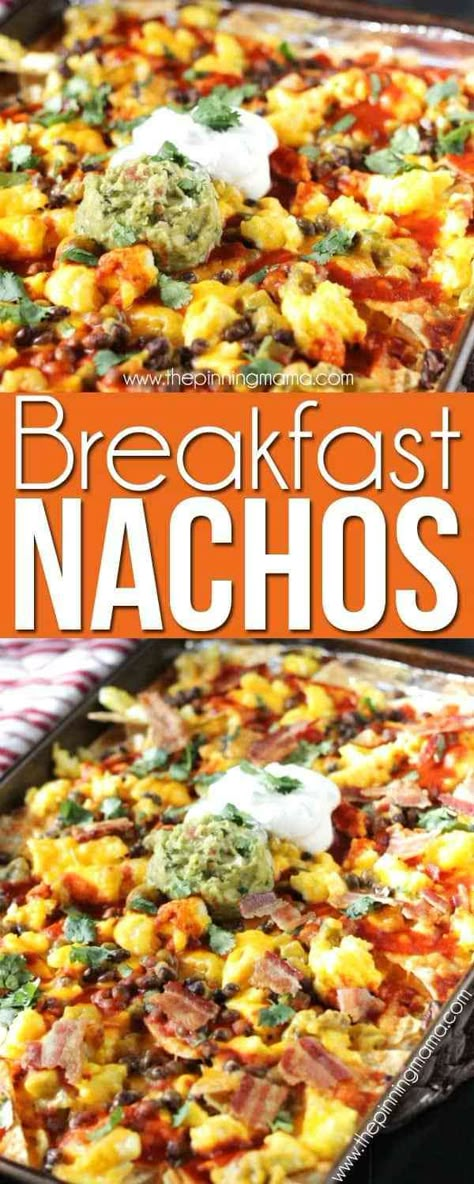 Egg Breakfast Recipes Easy, Breakfast Nachos, Bacon Eggs Breakfast, Easy Egg Recipes, Easy Breakfast Recipe, Mexican Breakfast Recipes, Mexican Breakfast, Easy Bacon, Tasty Breakfast