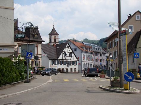 A street in Kandern, Germany in the Black Forest. Kandern Germany, The Black Forest, Travel Germany, Adventure Is Out There, Great Memories, Black Forest, Spring Break, Places To Go, Street View