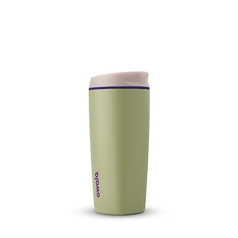 Owala SmoothSip Insulated Stainless Steel Coffee Tumbler, Reusable Iced Coffee Cup, BPA Free, Travel Mug, 20 oz, Green (Hip Cactus) Coffee Tumblr, Coffee Travel Mug, Iced Coffee Cup, Coffee Tumbler, Free Travel, Car Cup Holder, Steel Water Bottle, Insulated Tumblers, Coffee Travel